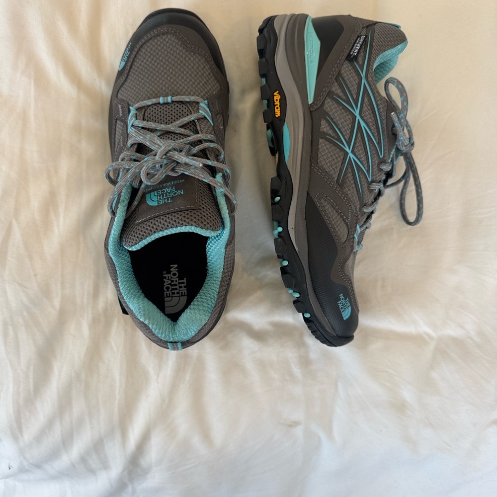 The North Face Women's Gray and Blue Hiking Shoes “The Hedgehog Fastpack“